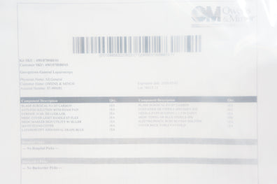 Owens&Minor Georgetown General Laparoscopy Kit 14 Components